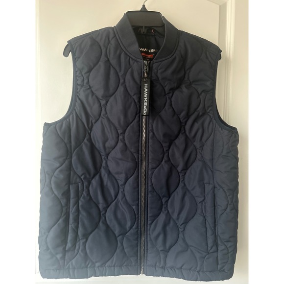Hawke & Co Other - Hawke & Co Mens Navy Blue Onion Quilted Performance Vest Full Zip Large HMP3258